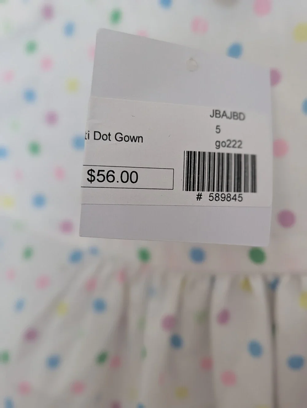NWT Sweet Dreams Confetti Dot Gown For Girls Size 5